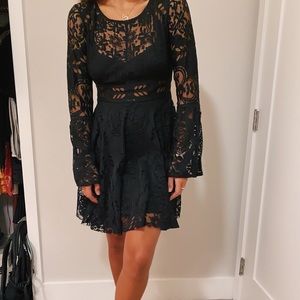 Black Lace Free People Dress